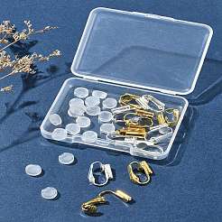 12Pcs 2 Colors Brass Clip-on Earring Converters Findings&nbsp;KK-FS0001-30