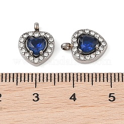 304 Stainless Steel Cubic Zirconia Pendants&nbsp;STAS-A076-02P-02