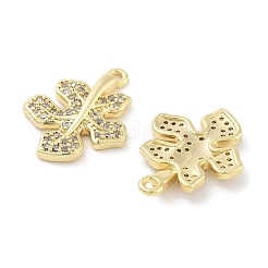 Brass Micro Pave Clear Cubic Zirconia Pendants&nbsp;ZIRC-P120-13G