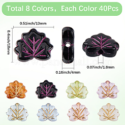 320Pcs 8 Colors Acrylic Bead&nbsp;OACR-SC0002-66
