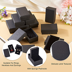 Litchi Textured Paper Jewelry Ring Earrings Storage Boxes&nbsp;CON-TAC0001-22A