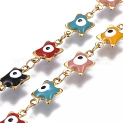 304 Stainless Steel Enamel Chains&nbsp;CHS-P006-05G