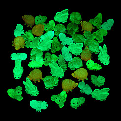 48Pcs 6 Styles Luminous Resin Figurine&nbsp;DJEW-TA0001-42