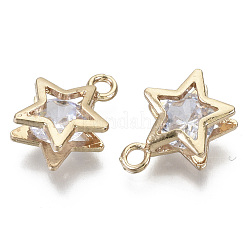 Brass Micro Cubic Zirconia Charms&nbsp;X-KK-N235-034A
