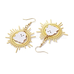 Ghost Alloy Enamel Dangle Earrings&nbsp;EJEW-TA00492