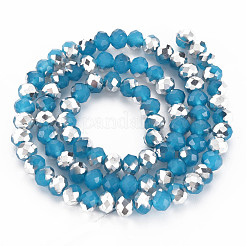 Electroplate Glass Beads Strands&nbsp;EGLA-A034-J6mm-M08