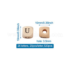 ddPrinted Natural Wood Beads&nbsp;WOOD-KS0001-12