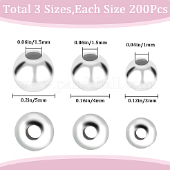 600Pcs 3 Styles Round 316 Surgical Stainless Steel Spacer Beads&nbsp;STAS-CN0001-39