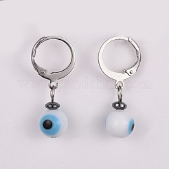 Lampwork Leverback Dangle Earrings&nbsp;EJEW-JE03313-01