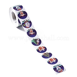 8 Patterns Christmas Round Dot Self Adhesive Paper Stickers Roll&nbsp;DIY-A042-01F