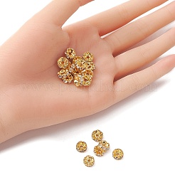Brass Rhinestone Spacer Beads&nbsp;RB-YW0001-05D-01G