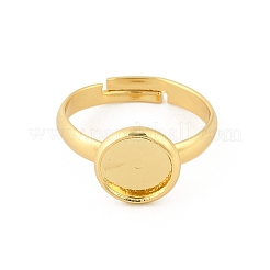Brass Adjustable Finger Rings Findings&nbsp;KK-A272-07G