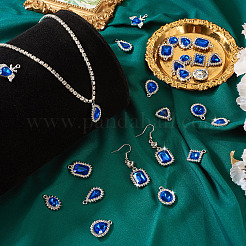 27Pcs 9 Styles Alloy Glass Pendants&nbsp;ALRI-TA0001-31
