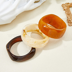 3Pcs Resin Bangles Set for Women&nbsp;BJEW-WH0011-117