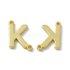 Rack Plating Brass Letter Connector Charms&nbsp;KK-C007-38G-K
