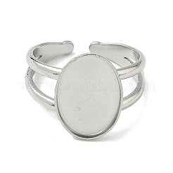304 Stainless Steel Cuff Rings Components&nbsp;STAS-Z138-02P-02