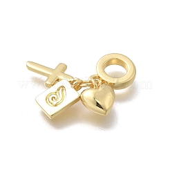 Brass European Dangle Pendants&nbsp;KK-D431-079B-G