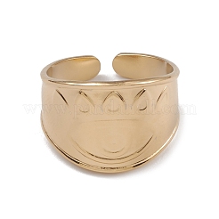 Ion Plating(IP) 304 Stainless Steel Eye Open Cuff Rings for Women&nbsp;RJEW-G285-22G