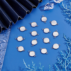 60Pcs 304 Stainless Steel Cabochon Connector Settings&nbsp;STAS-BBC0009-57B
