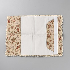 Flower Printed Polyester Scrapbook Fabric Protective Case&nbsp;DIY-WH20002-99