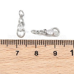 SHEGRACE Brass Micro Pave Clear Cubic Zirconia Charms&nbsp;XGRQ4N936-700P