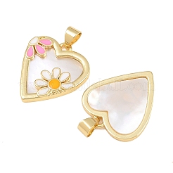 Brass Enamel Pendants&nbsp;KK-S526-52G