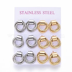 304 Stainless Steel Stud Earrings&nbsp;EJEW-L241-03B