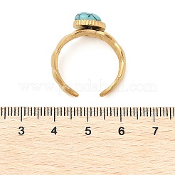 Natural Turquoise Finger Rings&nbsp;LS-RJEW-Q006-01G-G