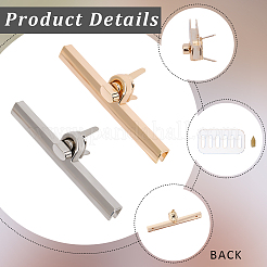 4Pcs 2 Colors Zinc Alloy Twist Bag Lock Purse Catch Clasps&nbsp;PURS-CP0001-04