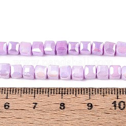 Anti-Tarnish Electroplate Glass Beads Strands&nbsp;GLAA-T025-4mm-10E