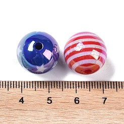 UV Plating Iridescent Acrylic Beads&nbsp;OACR-B021-04