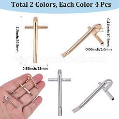 8Pcs 2 Colors Alloy Brooch Convert Pendant Hooks&nbsp;FIND-SC0019-07A