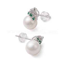Natural Pearl Ear Studs&nbsp;EJEW-P286-38P