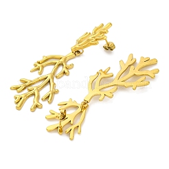 Ion Plating(IP) 304 Stainless Steel Tree Branch Stud Earrings&nbsp;EJEW-D281-32G