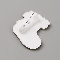 Christmas Acrylic Brooch Pin&nbsp;JEWB-WH0030-12B