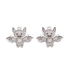 Halloween Theme Rack Plating Luminous Alloy Enamel Pendants&nbsp;ENAM-N056-231P