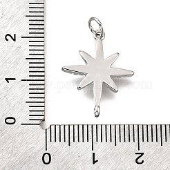 Brass Micro Pave Clear Cubic Zirconia Star Connector Charms with Jump Rings&nbsp;KK-V011-64P