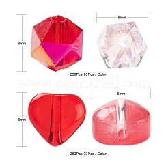 560Pcs 8 Style Transparent Spray Painted & Electroplate Transparent  Glass Beads&nbsp;GLAA-LS0001-07