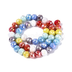Electroplate Opaque Glass Beads Strands&nbsp;EGLA-Q135-8MM-B01
