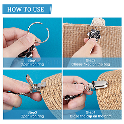 5Pcs 5 Styles Iron Retro Hat Clips&nbsp;FIND-PH0005-79