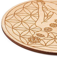 Wooden Carved Cup Mats&nbsp;DIY-B060-04A