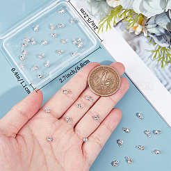 50Pcs Brass Crystal Rhinestone Charms&nbsp;KK-BBC0022-01