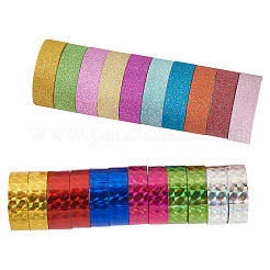 22Roll 2 Styles Laser Shining Bopp PET Plastic Scrapbook Decorative Adhesive Tapes&nbsp;AJEW-TA0002-10