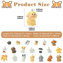 20Pcs 20 Styles Opaque Resin Pendants&nbsp;RESI-CJ0005-06