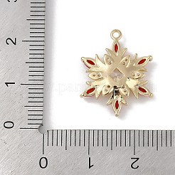 Christmas Theme Brass Micro Pave Cubic Zirconia Pendants&nbsp;KK-Z065-01-01G