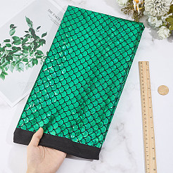 1M Fish Scale Pattern Spandex Fabrics&nbsp;DIY-CY0003-51B