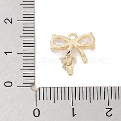 Brass Pave Clear Cubic Zirconia Charms&nbsp;KK-Z061-17G