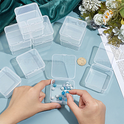 72Pcs Square PP Plastic Bead Storage Boxes with Hinged Lid&nbsp;CON-WA0001-31