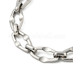 Non-Tarnish 304 Stainless Steel Dapped Chains Bracelets for Men & Women&nbsp;LS-BJEW-D042-05P