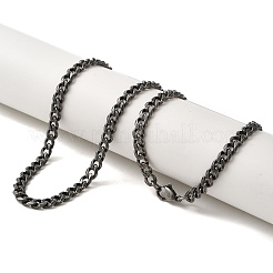 Retro 304 Stainless Steel Cuban Link Chain Necklaces&nbsp;NJEW-L173-027AS-02